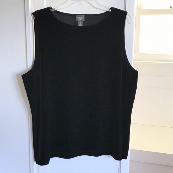 CHICO’S Travelers Velvet Black Sleeveless Blouse Tank Top Shell Women’s Size XL - Picture 3 of 16